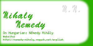 mihaly nemedy business card